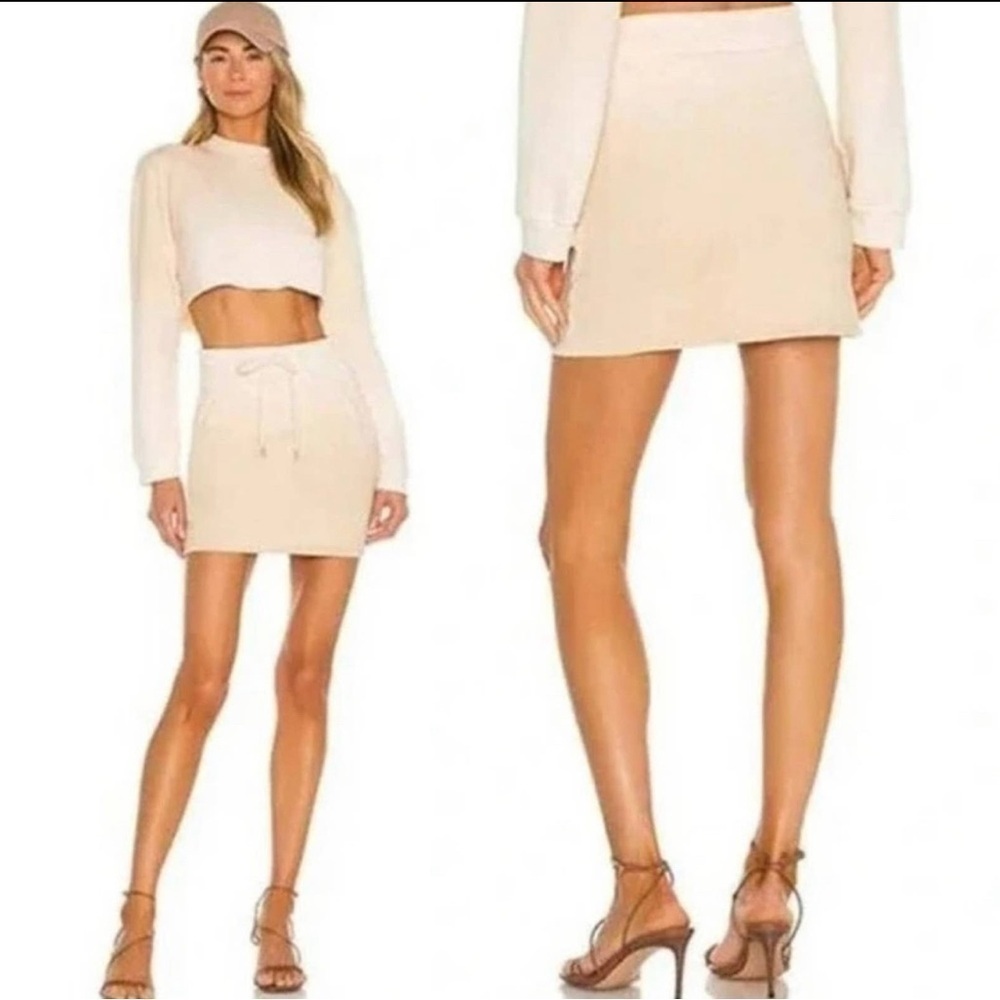 NWT - H:ours Malika Adjustable Waist Women's Mini Skirt Neutral Ombre Size: XXS